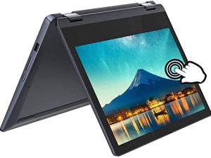 Lenovo 2022 Flagship Chromebook 11.6 "HD 2 في 1 كمبيوتر محمول بشاشة تعمل باللمس ، 8 Core- Mediatek MT8183 ، ذاكرة وصول عشوائي 4 جيجابايت ، 64 جيجابايت eMMC ، WiFi ، Bluetooth ، كاميرا ويب ، Chrome OS ، Abyss Blue