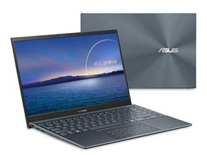 ASUS ZenBook 14 Ultra-Slim Laptop 14 ”FHD Display، AMD Ryzen 7 5800H CPU، Radeon Vega 7 Graphics، 16GB RAM، 1TB PCIe SSD، NumberPad، Windows 11 Pro، Pine Grey، UM425QA-EH74