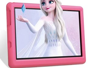 تابلت okaysea Kids 10 بوصة يعمل بنظام التشغيل Android 10 بكاميرا مزدوجة 2 جيجابايت وذاكرة وصول عشوائي 32 جيجابايت وذاكرة قراءة فقط واي فاي وكمبيوتر لوحي للتحكم الأبوي (وردي)
