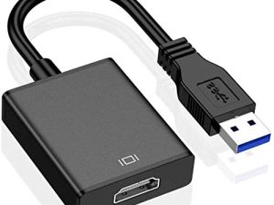 محول USB إلى HDMI ، SENGKOB USB 3.0 / 2.0 إلى HDMI 1080P محول كبل رسومات الفيديو مع صوت لأجهزة الكمبيوتر المحمول جهاز عرض HDTV متوافق مع Windows XP 7/8 / 8.1 / 10