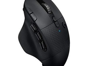 ماوس الألعاب اللاسلكي Logitech G604 LIGHTSPEED مع 15 عنصر تحكم قابل للبرمجة ، وعمر بطارية يصل إلى 240 ساعة ، وأنماط اتصال لاسلكية مزدوجة ، وعجلة تمرير فائقة السرعة - أسود