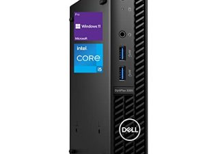 Dell Optiplex 3000 MFF Business Desktop ، الجيل الثاني عشر من Intel Core i5-12500T ، 16 جيجا بايت رام ، 512 جيجا بايت SSD ، HDMI ، RJ-45 ، ماوس وفأرة سلكية ، منفذ العرض ، Wi-Fi 6 ، Windows 11 Pro ، أسود