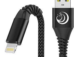 شاحن هاتف iPhone ، كابل Lightning معتمد من MFi بطول 6 أقدام و 2 عبوة ، سلك شحن iPhone مضفر من النايلون متوافق مع iPhone SE 2020 13 12 11 Pro XS Max XR 10 8 7 Plus 6 6s Plus 5c ، iPad