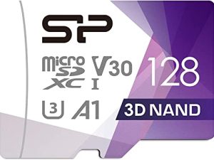 بطاقة ذاكرة Micro SD بسعة 128 جيجا بايت من Silicon Power U3 SDXC تصل إلى 100 ميجا بايت / ثانية مع محول للكاميرات ومنصة البخار والطائرات بدون طيار