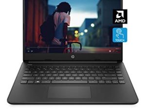 كمبيوتر محمول HP 14 ، AMD 3020e ، ذاكرة وصول عشوائي 4 جيجابايت ، سعة تخزين 64 جيجابايت eMMC ، شاشة لمس عالية الدقة 14 بوصة ، Windows 10 Home in S Mode ، عمر بطارية طويل ، Microsoft 365 ، (14-fq0050nr ، 2020)