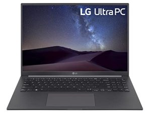 لاب توب LG UltraPC 16U70Q رفيع وخفيف الوزن ، شاشة 16 بوصة (1920 × 1200) مضادة للتوهج IPS ، معالج Ryzen 7 ، ذاكرة 16 جيجا بايت - 512 جيجا بايت محرك أقراص الحالة الصلبة ، WiFi 6 ، Windows 11 ، رمادي