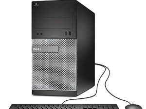 كمبيوتر Dell Optiplex Tower لألعاب الكمبيوتر [معالج Intel Core i7 وذاكرة وصول عشوائي 16 جيجا بايت ومحرك أقراص ذي حالة صلبة سعة 128 جيجا بايت ومحرك أقراص ثابتة سعة 2 تيرابايت ومنفذ HDMI وواي فاي لاسلكي] AMD Radeon RX 550 سعة 4 جيجا بايت و Windows 10 (تم تجديده)