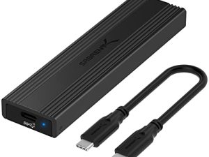 حاوية SABRENT USB 3.2 Type-C الخالية من الأدوات لمحركات M.2 PCIe NVMe و SATA SSD (EC-SNVE)
