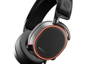 سماعة الألعاب SteelSeries Arctis Pro عالية الدقة - برامج تشغيل مكبر الصوت عالية الدقة - سماعة رأس DTS: X v2.0 Surround للكمبيوتر الشخصي ، أسود