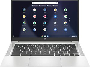 HP Chromebook 14 "14A-NB0013DX AMD 3015Ce ، Chrome OS ، AMD Radeon Graphics ، 4 جيجابايت DDR4 64 جيجابايت eMMC ، فضي معدني (مجدد)