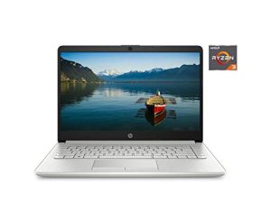 HP Laptop 14-inch، Ryzen 3 3200U Up to 3.5 GHz، AMD Radeon Vega 3 Graphics، 4GB SDRAM، 128GB SSD، WiFi، Webcam، Bluetooth، Win10 S (تم تجديده)