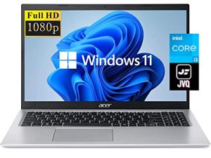 Acer 2022 Newest Aspire 5 Slim 15.6 "FHD Laptop، 11th Gen Intel Core i3-1115G4 (Up to 4.1GHz، Beat i5-7200U)، 8GB DDR4 RAM، 128GB SSD، WiFi 6، USB-C، Webcam، HDMI، Windows 11S + JVQ MP