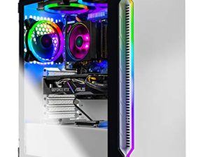 SkyTech Archangel 3.0 كمبيوتر ألعاب الكمبيوتر المكتبي - Ryzen 5 3600 6-Core 3.6GHz ، RTX 2060 6G ، 1TB SSD ، 16GB DDR4 3000 ، مراوح RGB ، AC WiFi ، Windows 10 Home 64 بت ، أبيض