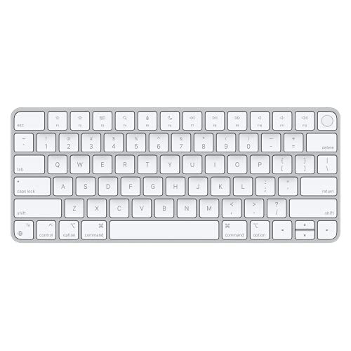 لوحة مفاتيح Apple Magic مع معرف اللمس لأجهزة كمبيوتر Mac سيليكون (لاسلكي ، قابل لإعادة الشحن) - الإنجليزية الأمريكية - مفاتيح بيضاء لوحة مفاتيح Apple Magic مع معرف اللمس لأجهزة كمبيوتر Mac سيليكون (لاسلكي ، قابل لإعادة الشحن) - الإنجليزية الأمريكية - مفاتيح بيضاء