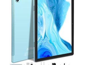 JUSYEA Tablette 10.1 Pouces Android 10.0 Tablettes Ultra-Portable - RAM 4 Go | 64 Go Extensible (Certification Google GMS) بطارية 8000 مللي أمبير - واي فاي - سوريس | كلافير وآخرون - جريس