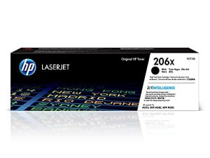 خرطوشة مسحوق حبر أصلية سوداء عالية الإنتاجية HP 206X من HP | تعمل مع طابعات HP Color LaserJet Pro M255 و HP Color LaserJet Pro MFP M282 و M283 Series | W2110X