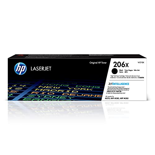 خرطوشة مسحوق حبر أصلية سوداء عالية الإنتاجية HP 206X من HP | تعمل مع طابعات HP Color LaserJet Pro M255 و HP Color LaserJet Pro MFP M282 و M283 Series | W2110X خرطوشة مسحوق حبر أصلية سوداء عالية الإنتاجية HP 206X من HP | تعمل مع طابعات HP Color LaserJet Pro M255 و HP Color LaserJet Pro MFP M282 و M283 Series | W2110X