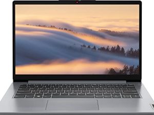 Lenovo Ideapad 1i Thin Light Laptop ، شاشة 14.0 بوصة عالية الدقة ، Intel Celeron N4020 (تصل إلى 2.80 جيجاهرتز) ، ذاكرة وصول عشوائي 4 جيجابايت 192 جيجابايت (64 جيجابايت eMMC + 128 جيجابايت Micro SD) ، WiFi 6 ، كاميرا ويب ، بطارية 10 ساعات ، Windows 11 S ، رمادي كلاود