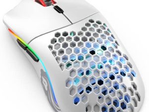 ماوس الألعاب Glorious - موديل O Matte White 67 جرام Superlight Honeycomb USB Gaming Mouse