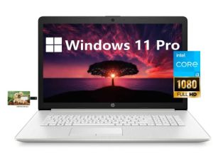 كمبيوتر محمول HP 17 للأعمال ، الجيل الحادي عشر من Intel Core i3-1115G4 ، شاشة FHD مقاس 17 بوصة ، Windows 11 Pro ، ذاكرة وصول عشوائي 16 جيجا بايت ، 512 جيجا بايت SSD ، واي فاي ، بلوتوث ، كاميرا ويب ، HDMI ، بطاقة Durlyfish USB 32 جيجا بايت