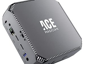 كمبيوتر صغير ACEMAGICIAN ، Intel N5095 (حتى 2.9 جيجاهرتز) كمبيوتر مكتبي صغير ، 12 جيجابايت DDR4 RAM 256 جيجابايت SSD ، شاشة عرض مزدوجة HDMI 4K ، 2.4 / 5G WiFi و BT4.2 ، جيجابت إيثرنت مع حامل VESA للاستخدام اليومي / المكتب