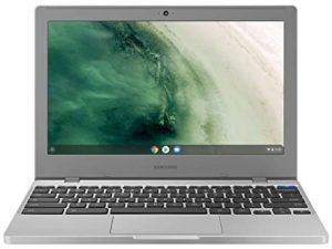 Samsung Galaxy Chromebook 4 11.6 "64GB كمبيوتر محمول مع ذاكرة وصول عشوائي سعتها 4 جيجابايت ، جيجابت واي فاي ، معالج إنتل سيليرون عالي الدقة ، تصميم مضغوط ، متانة من الدرجة العسكرية ، إصدار أمريكي ، فضي