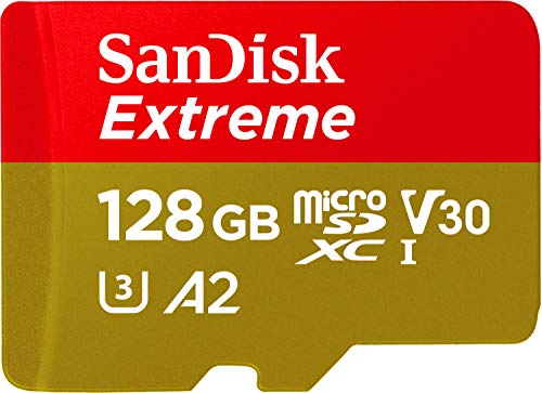 بطاقة ذاكرة SanDisk Extreme microSDXC UHS-I بسعة 128 جيجا بايت مع محول - تصل إلى 160 ميجابايت / ثانية ، C10 ، U3 ، V30 ، 4K ، A2 ، Micro SD - SDSQXA1-128G-GN6MA بطاقة ذاكرة SanDisk Extreme microSDXC UHS-I بسعة 128 جيجا بايت مع محول - تصل إلى 160 ميجابايت / ثانية ، C10 ، U3 ، V30 ، 4K ، A2 ، Micro SD - SDSQXA1-128G-GN6MA