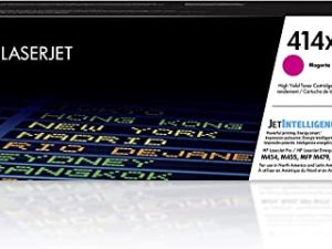 خرطوشة مسحوق حبر أصلية HP 414X Magenta أصلية عالية الإنتاجية | يعمل مع طابعة HP Color LaserJet Enterprise M455dn و MFP M480f ؛ سلسلة طابعات HP Color LaserJet Pro M454 وسلسلة طابعات HP Color LaserJet Pro MFP M479 | W2023X