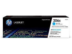 خرطوشة مسحوق حبر أصلية باللون السماوي HP 206X عالية الإنتاجية | تعمل مع طابعات HP Color LaserJet Pro M255 و HP Color LaserJet Pro MFP M282 و M283 Series | W2111X