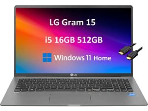 2022 LG Gram 15 15Z95N Ultra Lightweight 15.6 "FHD (Intel i5-1135G7 (Beat i7-1065G7) ، ذاكرة وصول عشوائي 16 جيجا ، 512 جيجا بايت SSD ، رسومات UHD) كمبيوتر محمول للأعمال من الدرجة العسكرية ، بطارية 21 ساعة ، KB بإضاءة خلفية ، كاميرا ويب ، Windows 11 Home