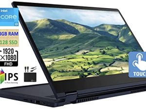 أحدث 2022 Lenovo Flex 5i 13.3 "FHD Touchscreen 2-in-1 Chromebook Laptop، Intel Dual Core i3-1115G4 (Upto 4.1GHz، Beats i5-1030G7)، 8GB RAM، 128GB PCIe SSD، UHD Graphics، Webcam، Chrome OS + MarxsolCables
