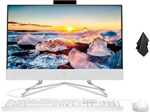 كمبيوتر مكتبي HP 2022 الكل في واحد ، شاشة 21.5 بوصة عالية الدقة بالكامل (1920 × 1080) ، معالج Intel Duel Core Celeron J4025 ، كاميرا ويب ، WiFi-AC ، Bluetooth ، HDMI ، أبيض ، Windows 11 (ذاكرة وصول عشوائي 16 جيجابايت | 512 جيجابايت SSD)