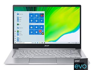 لاب توب Acer Swift 3 Intel Evo Thin & Light ، شاشة 14 بوصة عالية الدقة ، Intel Core i7-1165G7 ، رسومات Intel Iris Xe ، 8 جيجابايت LPDDR4X ، 256 جيجابايت NVMe SSD ، Wi-Fi 6 ، قارئ بصمات الأصابع ، قاعدة بيانات خلفية مضاءة ، SF314-59- 75QC