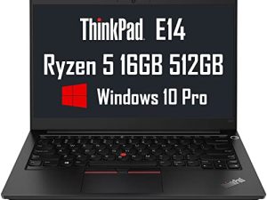 Lenovo ThinkPad E14 Gen 2 14 "FHD IPS (16 جيجا بايت رام ، 512 جيجا بايت SSD ، AMD 6-Core Ryzen 5-4500U (Beat i7-1165G7)) كمبيوتر محمول للأعمال ، بطارية طويلة ، مضاد للتوهج ، Type-C (DP and Charge) ، كاميرا ويب ، Win 10/11 Pro - 2022