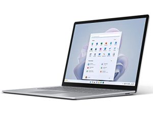 Microsoft Surface Laptop 5 (2022) ، شاشة تعمل باللمس مقاس 15 بوصة ، نحيف وخفيف الوزن ، وعمر بطارية طويل ، ومعالج Intel i7 سريع لتعدد المهام ، وتخزين 256 جيجابايت مع Windows 11 ، بلاتينيوم