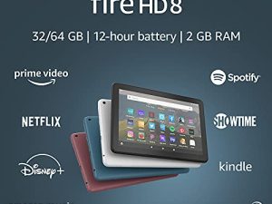 جهاز لوحي Amazon Fire HD 8 ، شاشة 8 بوصة عالية الدقة ، 64 جيجابايت (إصدار 2020) ، مصمم للترفيه المحمول ، Twilight Blue