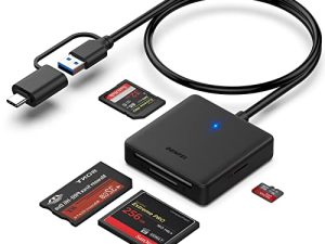 قارئ بطاقة الذاكرة ، محول قارئ بطاقات BENFEI 4in1 USB-C إلى SD Micro SD MS CF