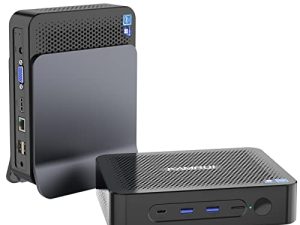 KAMRUI JK06 كمبيوتر صغير بدون مروحة Windows 11 Pro ، Intel 11th Gen N5100 كمبيوتر مكتبي صغير ، 8GB DDR4 256GB ROM برج كمبيوتر صغير يدعم 4K UHD ، كمبيوتر أعمال صغير مع نوع C / USB 3.0 / LAN / Dual WiFi