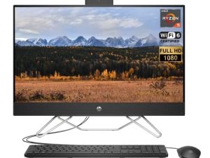 كمبيوتر مكتبي HP 27 الكل في واحد ، شاشة FHD مقاس 27 بوصة ، معالج AMD Ryzen 5 5625U ، ذاكرة وصول عشوائي DDR4 سعة 32 جيجا بايت ، 1 تيرابايت PCIe SSD ، كاميرا ويب منبثقة ، RJ45 ، HDMI ، Wi-Fi 6 ، ماوس وفأرة سلكية ، Windows 11 Home ، أسود