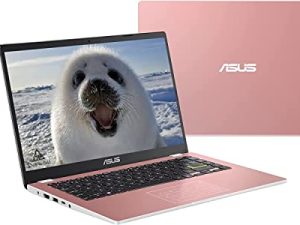 ASUS 2022 14 "HD لاب توب ، معالج Intel Celeron N4020 ، ذاكرة وصول عشوائي 4 جيجابايت ، 64 جيجابايت eMMC ، كاميرا ويب ، بطاقة رسومات Intel HD 500 ، بلوتوث ، Windows 11 S ، ذهبي وردي ، 32 جيجابايت بطاقة SnowBell USB