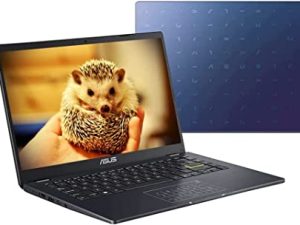 ASUS 2022 14 "HD لاب توب ، معالج Intel Celeron N4020 ، ذاكرة وصول عشوائي 4 جيجابايت ، 64 جيجابايت eMMC ، كاميرا ويب ، بطاقة رسومات Intel HD Graphics 500 ، Bluetooth ، Windows 11 Home ، Peacock Blue ، بطاقة SnowBell USB سعة 128 جيجابايت