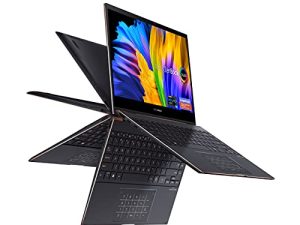 ASUS ZenBook Flip S13 OLED Slim Laptop، 13.3 "4K OLED Touch، Intel Evo Platform Core i7-1165G7، 16GB RAM، 1TB SSD، Thunderbolt 4، TPM، Windows 11 Pro، AI Noise-Cancellation، Jade Black UX371EA-XH76T