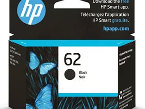 خرطوشة حبر أسود أصلية HP 62 | يعمل مع HP ENVY 5540 و 5640 و 5660 و 7640 Series و HP OfficeJet 5740 و 8040 Series و HP OfficeJet Mobile 200 و 250 Series | مؤهل للحبر الفوري | C2P04AN
