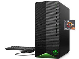 HP 2021 Newest Pavilion Gaming Desktop Computer، AMD 6-Core Ryzen 5 5600G Processor (Beat i7-8700، Upto 4.4GHz)، AMD Radeon RX5500 4 GB، 8GB RAM، 256GB PCIe NVMe SSD، Mouse and Keyboard، Win 10 Home