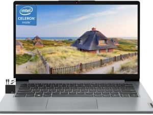 Lenovo 2022 أحدث كمبيوتر محمول عالي الدقة 14 بوصة لطالب الأعمال ، ثنائي النواة Intel Celeron N4020 (حتى 2.8 جيجاهرتز) ، ذاكرة وصول عشوائي 4 جيجابايت ، 64 جيجابايت eMMC ، WiFi ، بلوتوث ، كاميرا ويب ، بطارية 10+ ساعات ، Win 11S + MarxsolCables