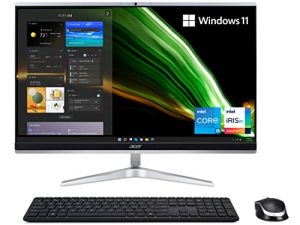 أيسر أسباير C24-1650-UA92 AIO Desktop | شاشة IPS عالية الدقة مقاس 23.8 بوصة | الجيل الحادي عشر من Intel Core i5-1135G7 | رسومات Intel Iris Xe | 8 جيجابايت DDR4 | 512 جيجابايت NVMe M.2 SSD | Wi-Fi 6 | Windows 11 Home