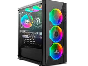 YEYIAN Katana X24 كمبيوتر سطح المكتب للألعاب ، Intel 12th Gen Alder Lake i5-12400F 6-Core 2.5GHz ، GeForce RTX 3060 12GB GDDR6 ، 1TB NVMe SSD ، 16GB DDR4 3200MHz ، 4 ARGB ، Win 11 Home 64-bit ، WiFi 6 ، BT 5.2 ، 650 واط