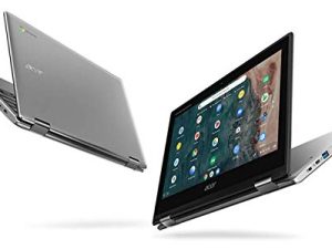 كمبيوتر محمول Acer Chromebook Spin 311 CP311-2H-C3KA قابل للتحويل ، Intel Celeron N4000 ، شاشة لمس 11.6 بوصة عالية الدقة ، 4 جيجابايت LPDDR4 ، 64 جيجابايت eMMC ، Gigabit WiFi ، Bluetooth 5.0