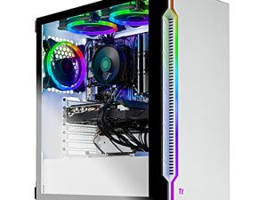 SkyTech Archangel 3.0 كمبيوتر ألعاب الكمبيوتر المكتبي - Ryzen 5 3600 6-Core 3.6GHz ، RTX 3060 12GB ، 1TB SSD ، 16GB DDR4 3200 ، RGB Fans ، AC WiFi ، 600W Gold PSU ، Windows 10 Home 64-bit ، أبيض
