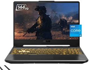 2022 ASUS TUF F15 كمبيوتر محمول للألعاب ، 15.6 بوصة FHD IPS 144 هرتز ، الجيل الحادي عشر Intel 6-Core i5-11400H ، GeForce RTX 3050 ، ذاكرة وصول عشوائي 16 جيجا ، 512 جيجا بايت PCIe SSD ، Thunderbolt 4 ، RJ45 ، WiFi 6 ، RGB KB ، SPS HDMI 2.1 كابل ، فوز 11